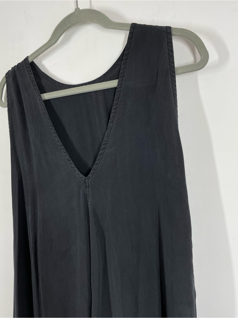 Elizabeth Suzann Silk Sleeveless Dress Gray Minimalist Quiet Luxury Small - Picture 4 of 13